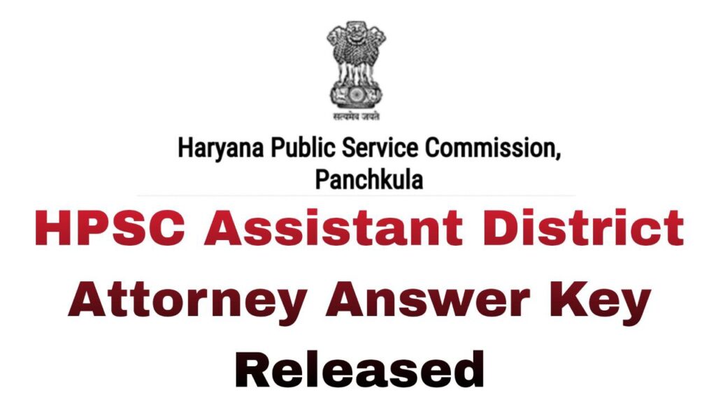 HPSC Assistant District Attorney Answer Key 2023