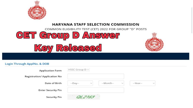 HSSC CET Group D Answer Key 2023