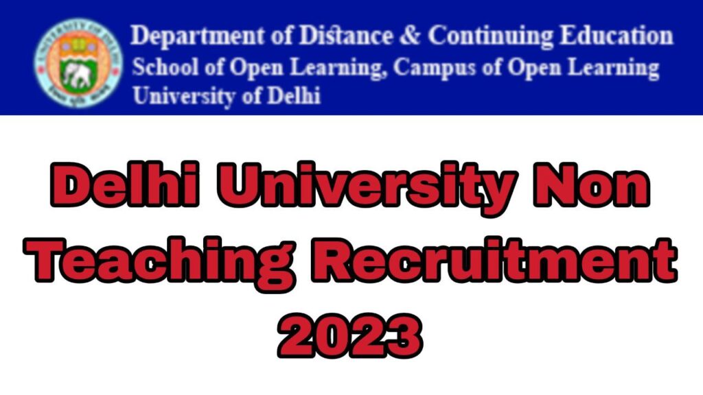 SOL DU Non-Teaching Recruitment 2023
